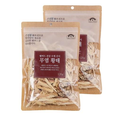 벨버드 건강수제간식, 무염황태 맛, 120g, 2개 - 건조간식/육포 | 쿠팡