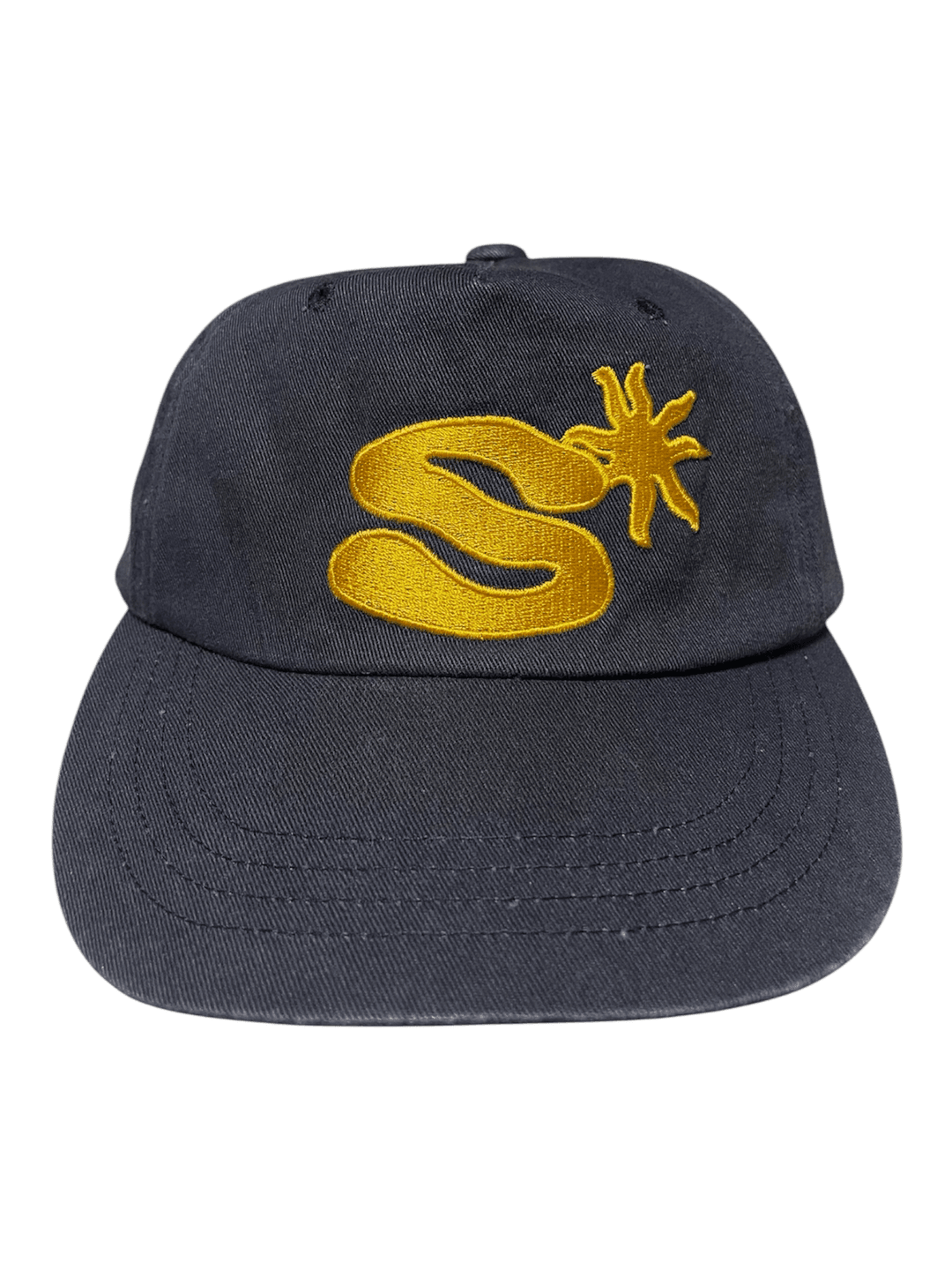 ✶Pre-order sale✶ Ugly sun Logo Washed 5 Panel cap / Navy
