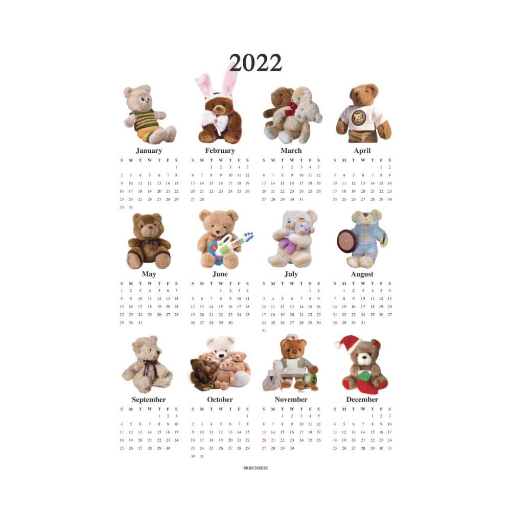 2022 TEDDY Canvas Calendar