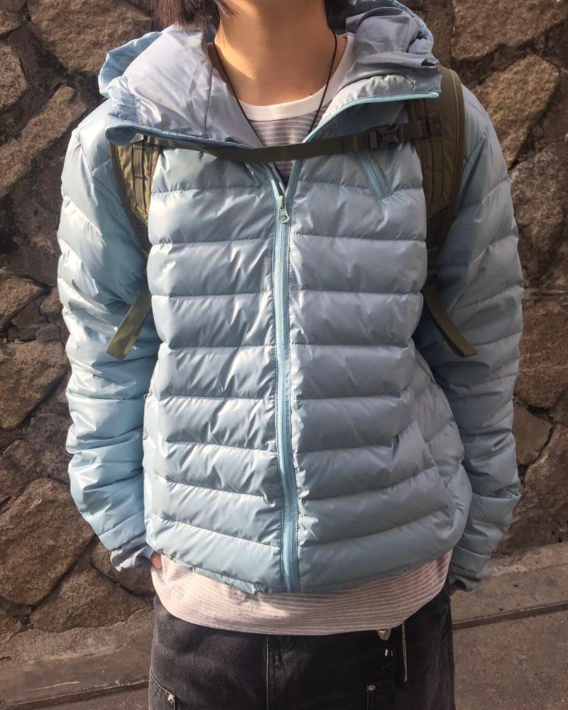 캐러디 후드 경량패딩