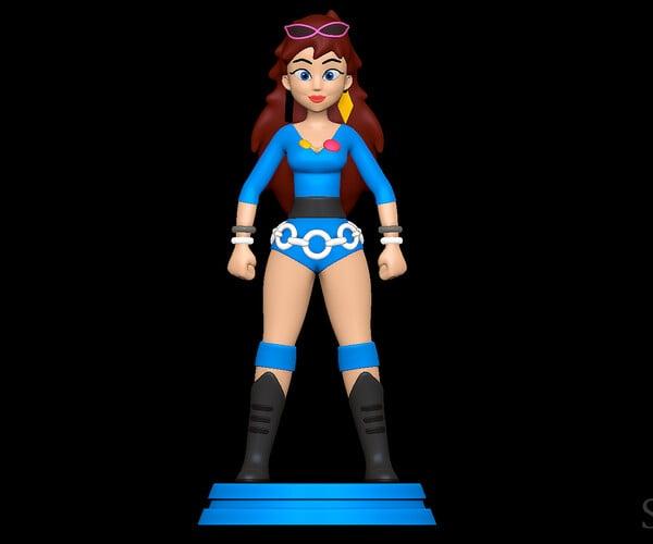 ArtStation - Wendi Richter - Hulk Hogan’s Rock ‘n’ Wrestling 3D print model | Resources