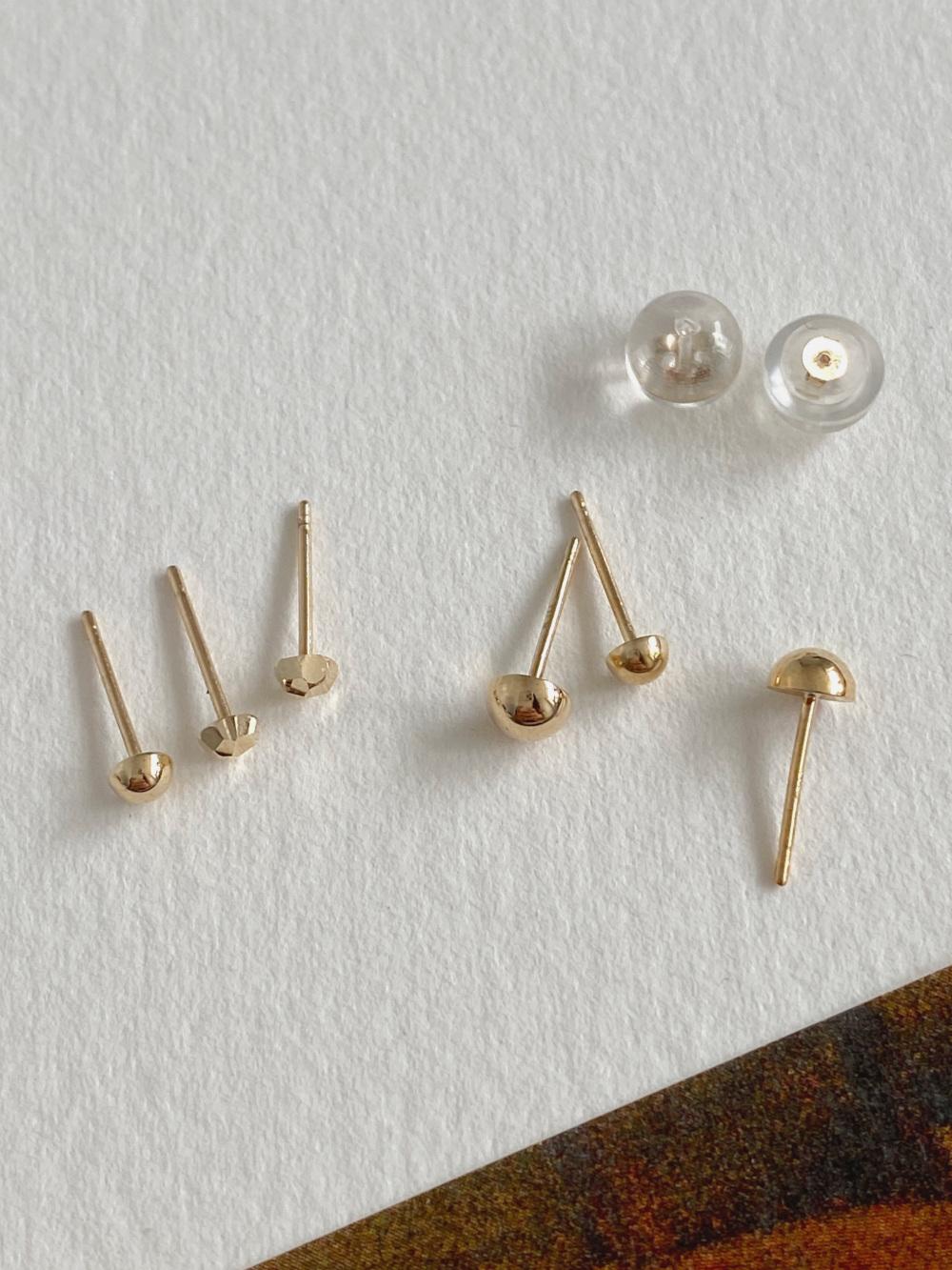 10K귀걸이 볼 한쪽 초미니 컷팅