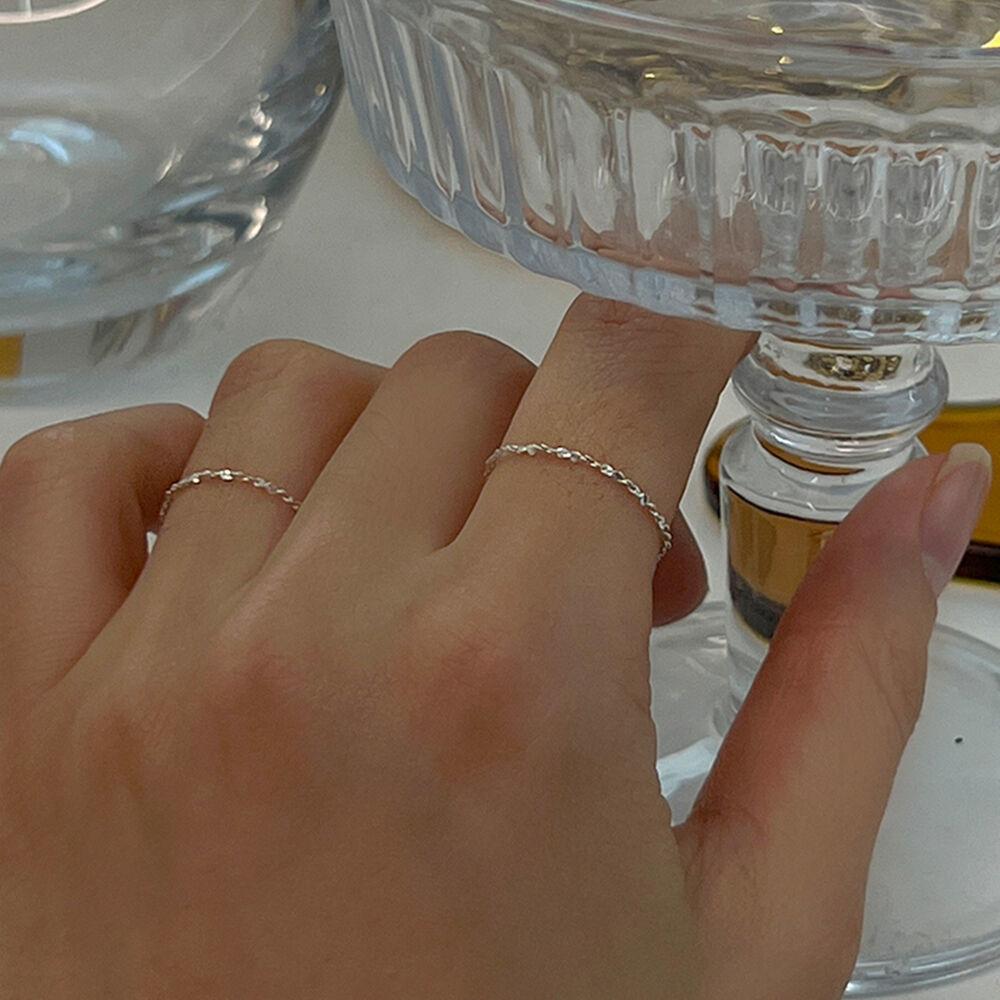[SILVER925] TWINKLE CHAIN RING