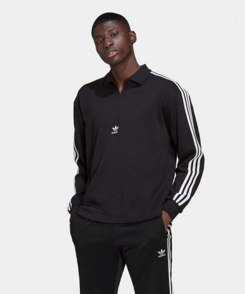 3S 롱슬리브 폴로 - 블랙 / HK7425