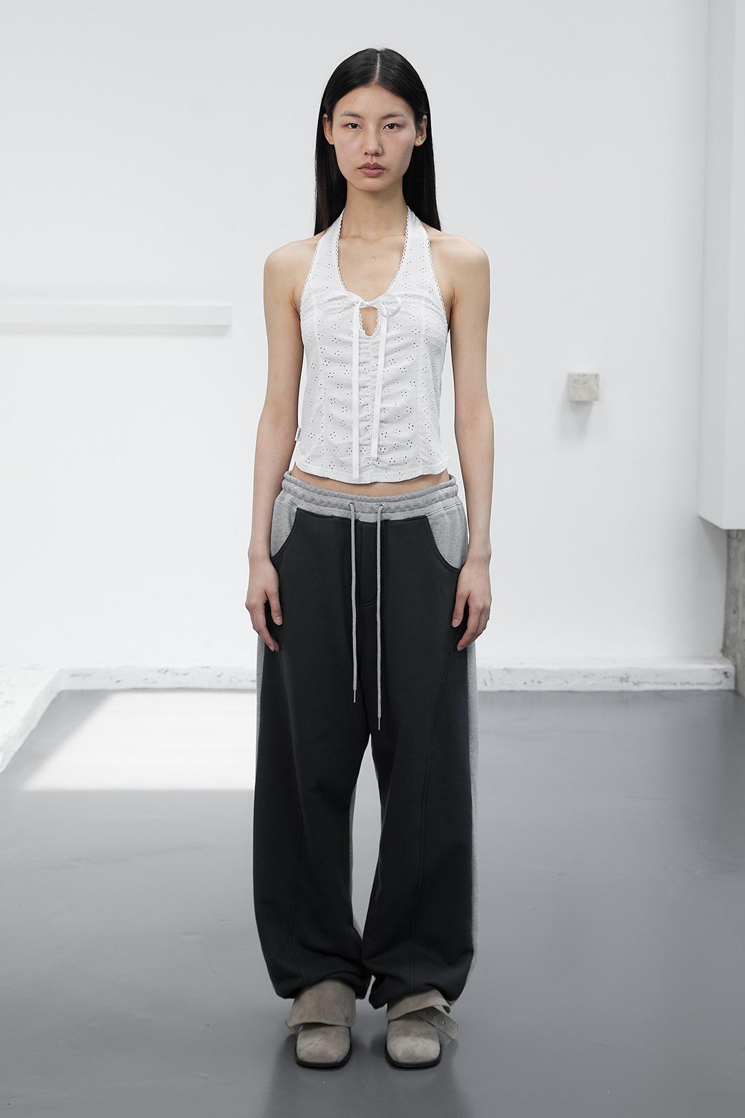 REVERSE BANDING PANTS / CHARCOAL