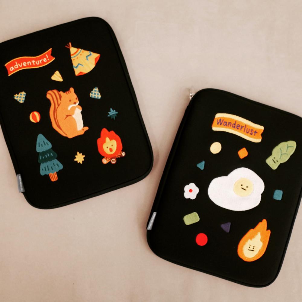 칠삼이일 꾸꾸,오앙 아이패드 파우치 태블릿 11인치 파이어