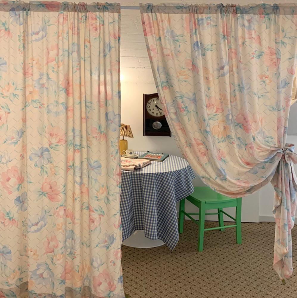 pale green floral fabric