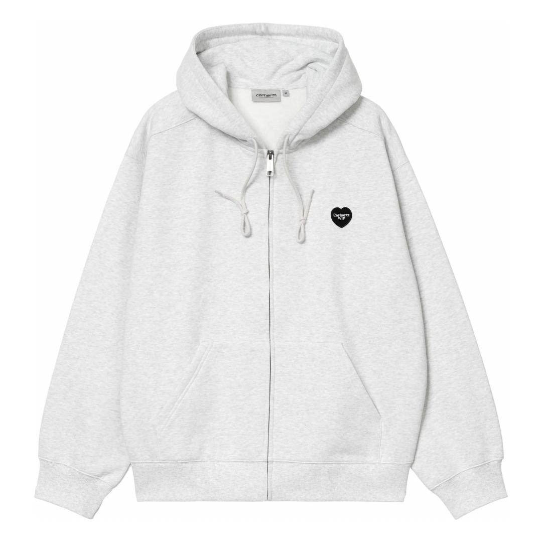 Hoodie Zippé Heart II Hartt | Gris chiné clair