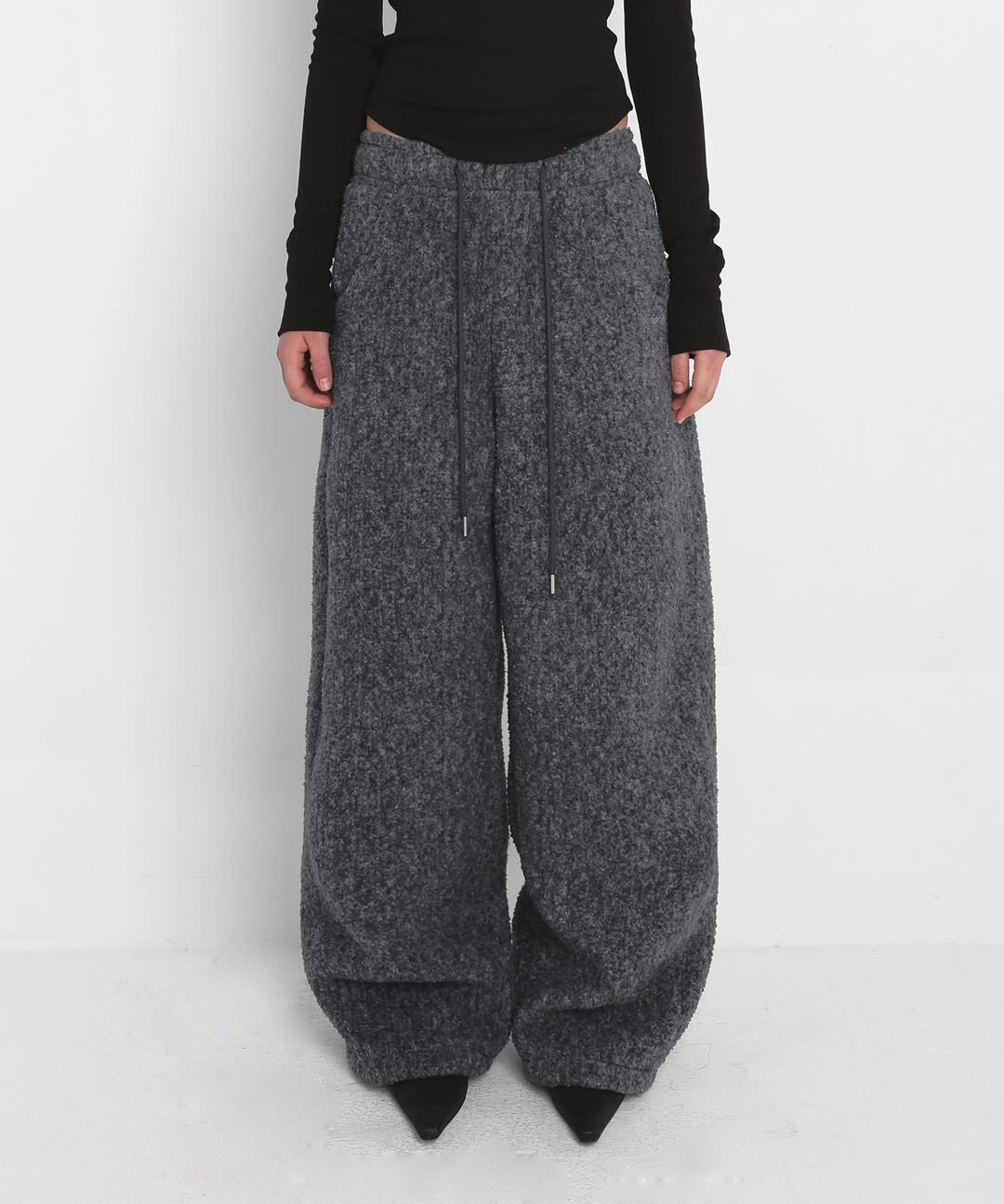 FLEECE OVERFIT SWEATPANTS_CHARCOAL