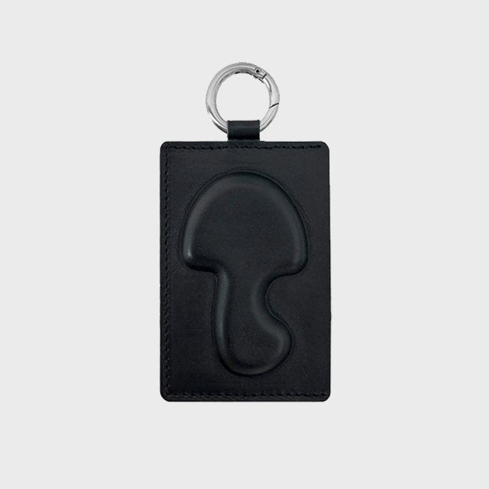 버섯 키링 카드 지갑 Mushroom keyring card wallet - Black