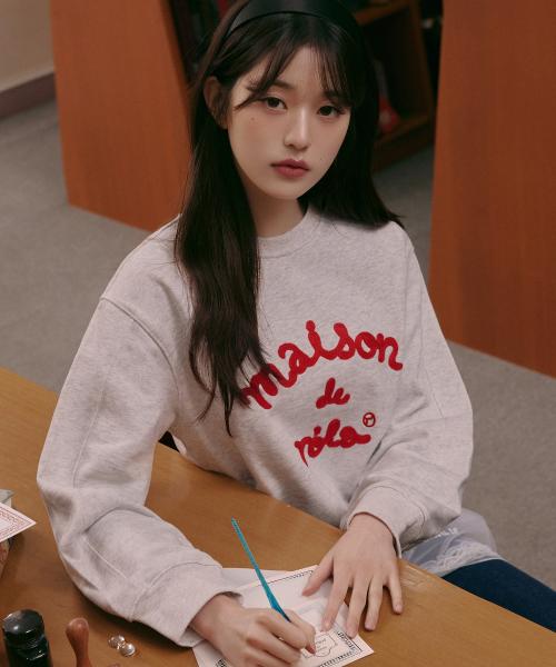 MAISON DE ROLA SWEATSHIRTS MELANGE GRAY