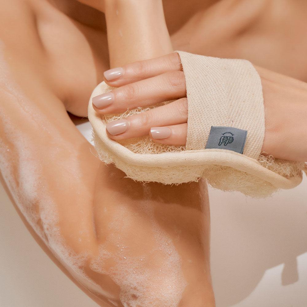 홈구뜨 스크럽 루파 샤워타올 +스텐집게 (천연 고급 이집트산)