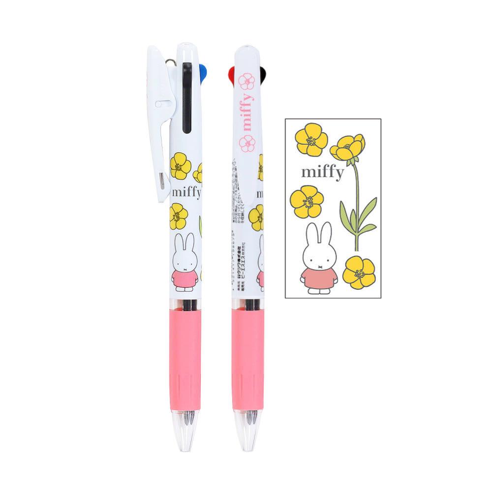 미피 제트스트림 3색 볼펜 0.5 당근 플라워