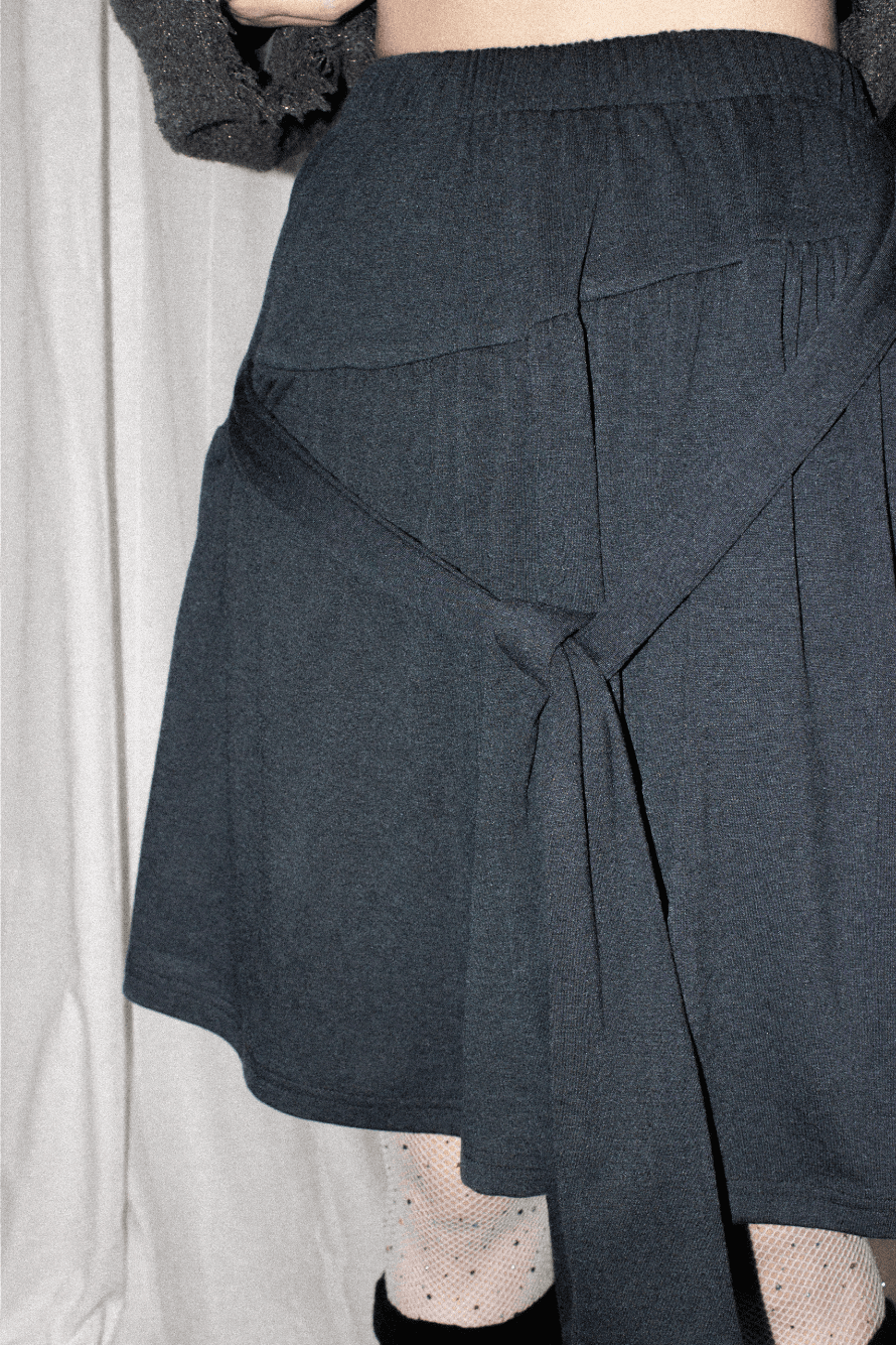 tie middle skirt (2 color)