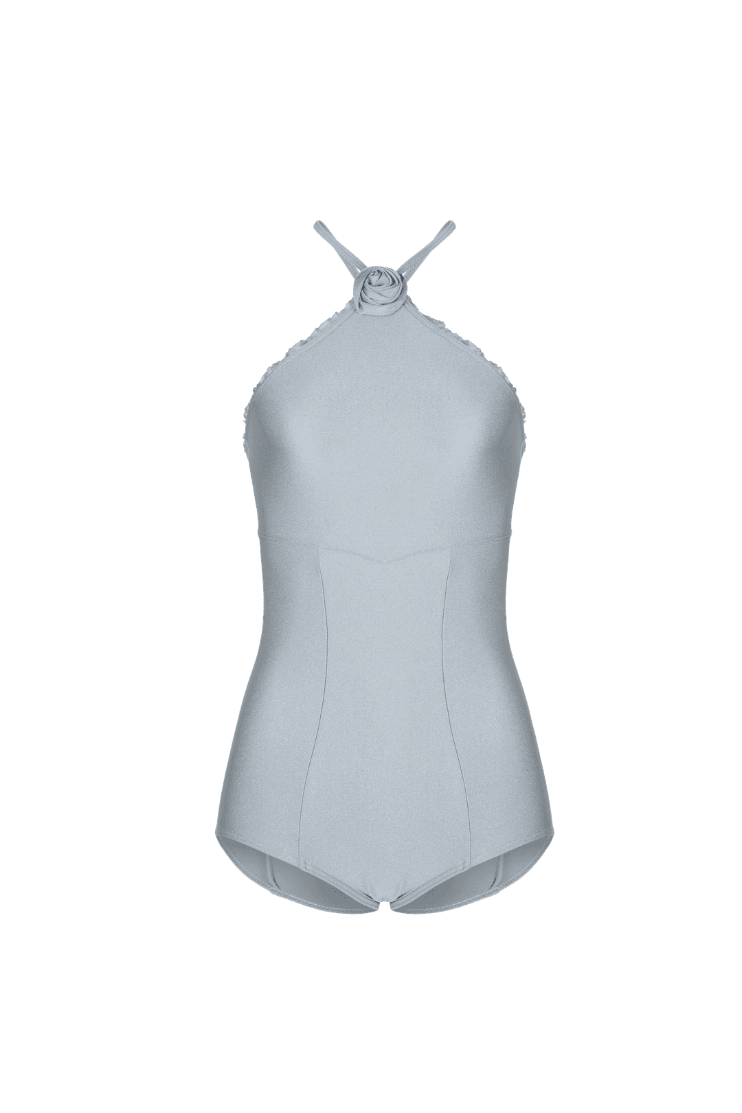 ROSE HALTER NECK LEOTARD (grayish blue)