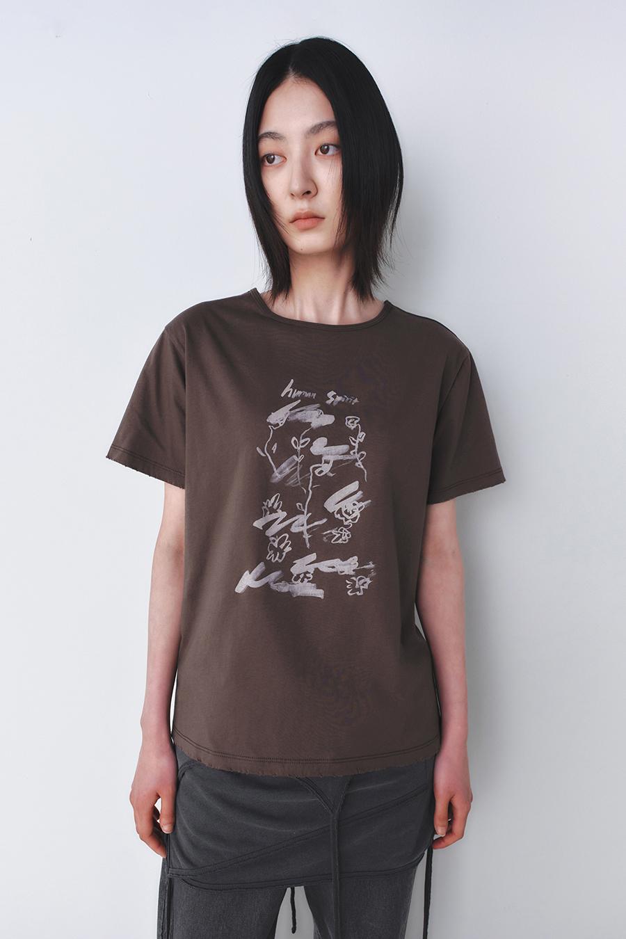 빈티지 스케치 티셔츠 BROWN