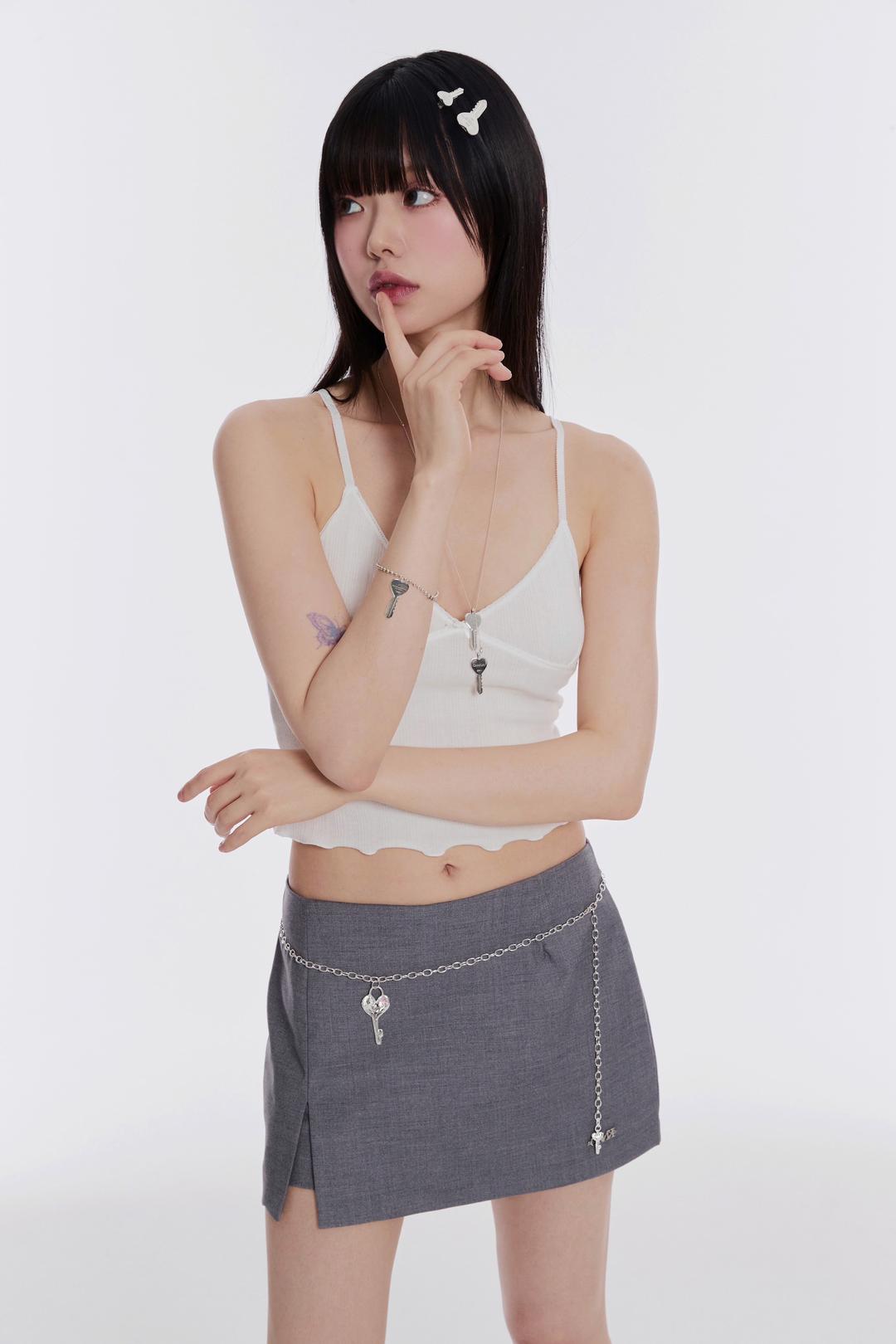 [2nd drop 𓂅 ˖ ࣪ 𓂂 ]  Heart wave key belt (4color)