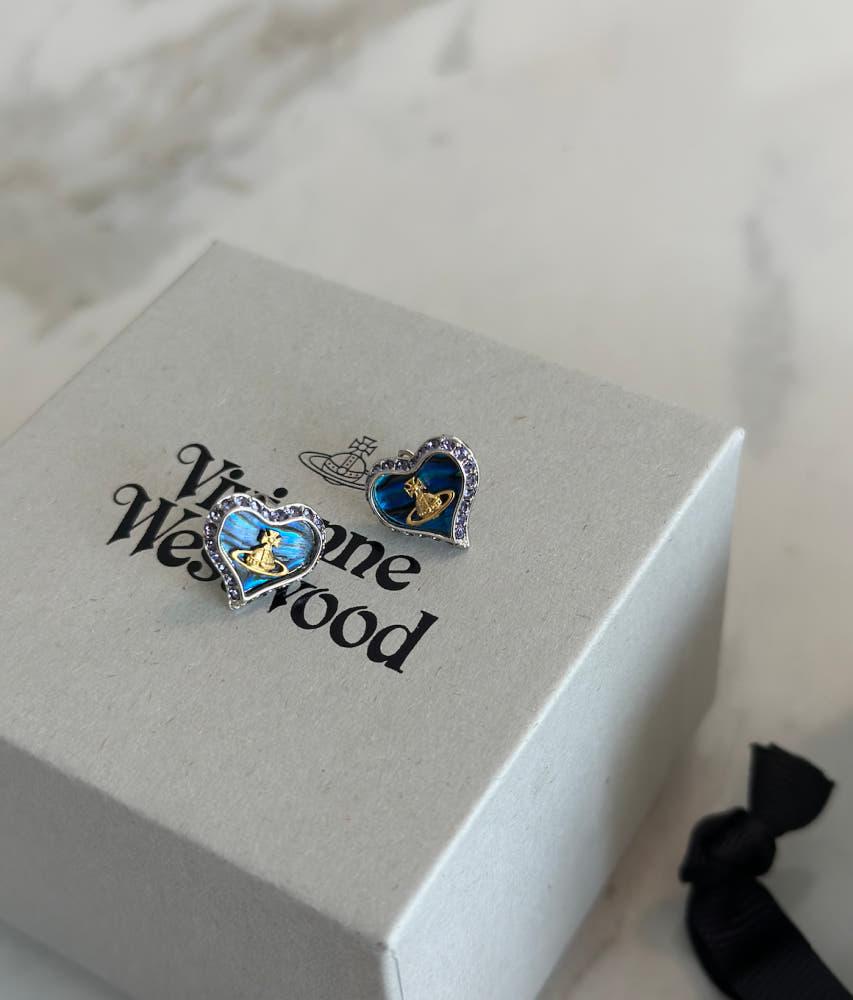 (선물포장옵션) 비비안웨스트우드 페트라 이어링 블루