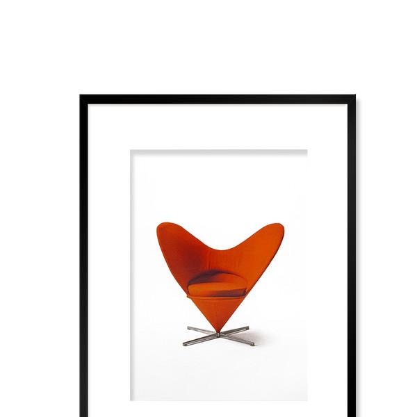 Verner Panto - Heart Cone Chair (액자 포함)