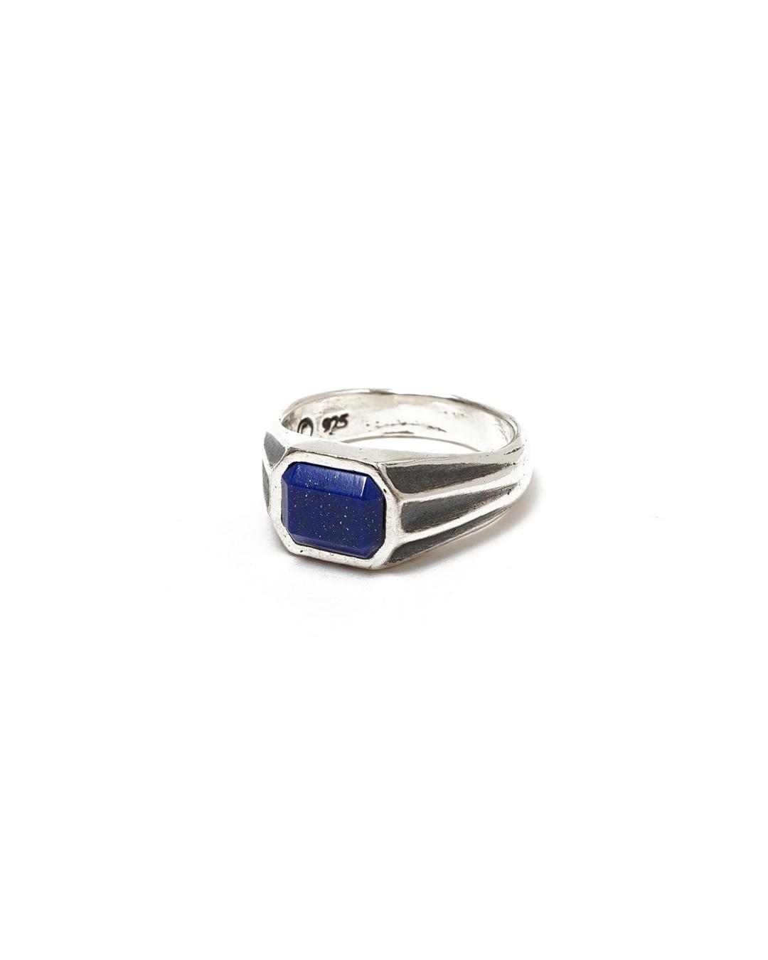 Blue octagon ring