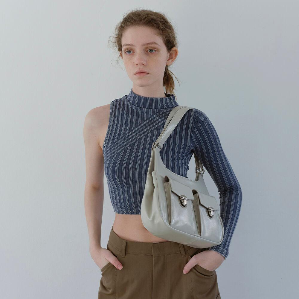 DOUBLE POCKET BAG, WARM GREY