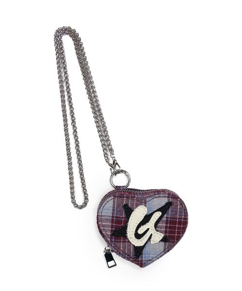 GB02 하트 쉐입 체인 파우치 (PINK)