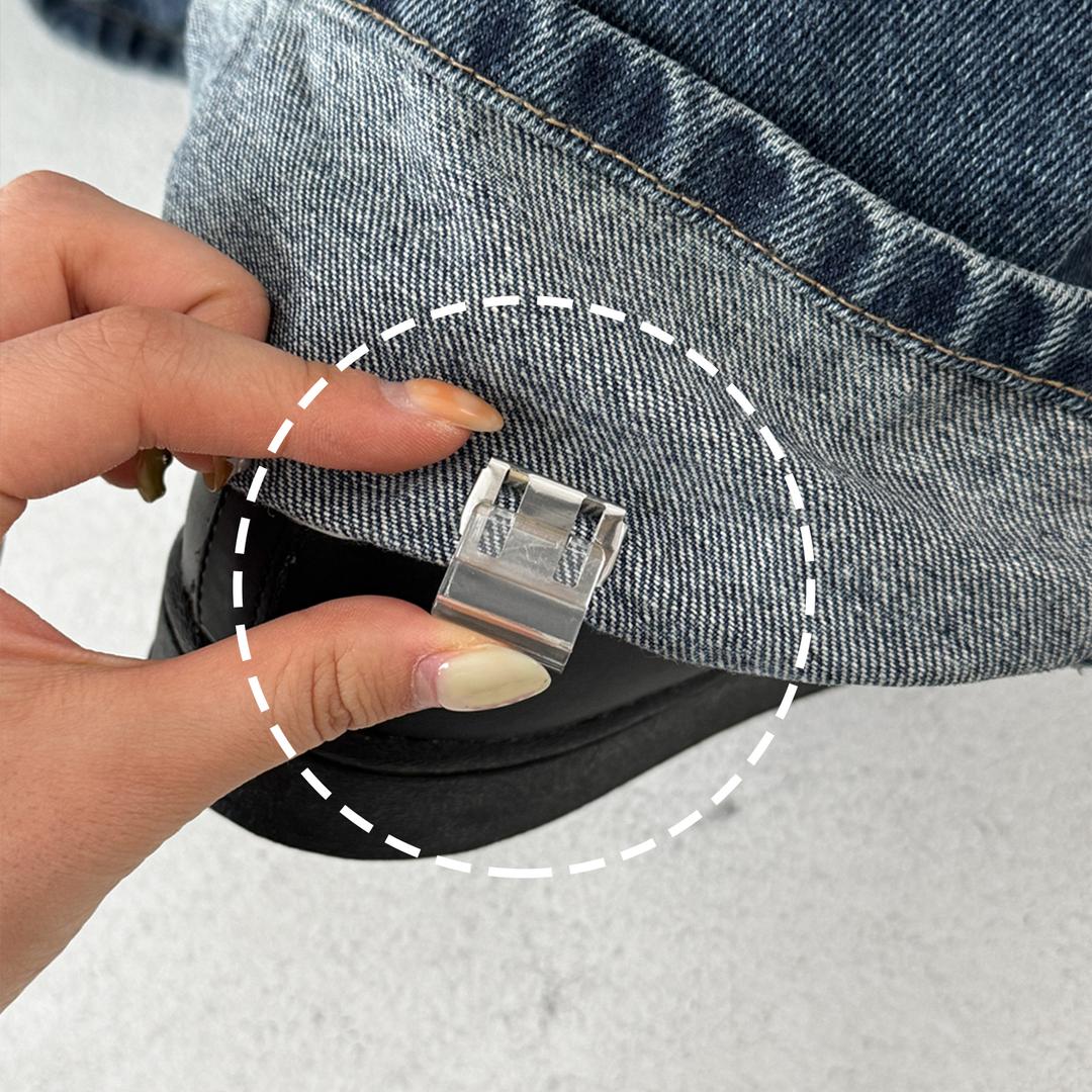 블루씨티 [10개SET/MD추천!] 매직 원터치 버클 바지 밑단 수선 고정 클립 집게 4color