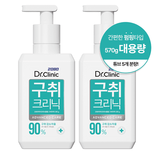 2080 닥터크리닉 펌핑 구취제거 치약, 285g, 2개 - 치약 | 쿠팡