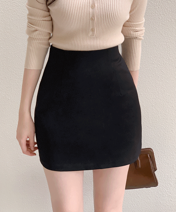 퍼빗 [간절기/필수템] 모드나 심플 미니 스커트 -  4color
