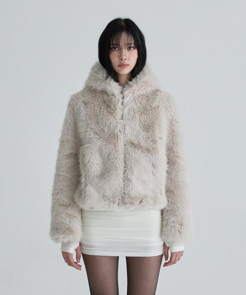 후디 퍼 점퍼 (그레이)