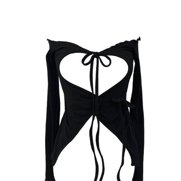 Heart strap hole top (3colors)