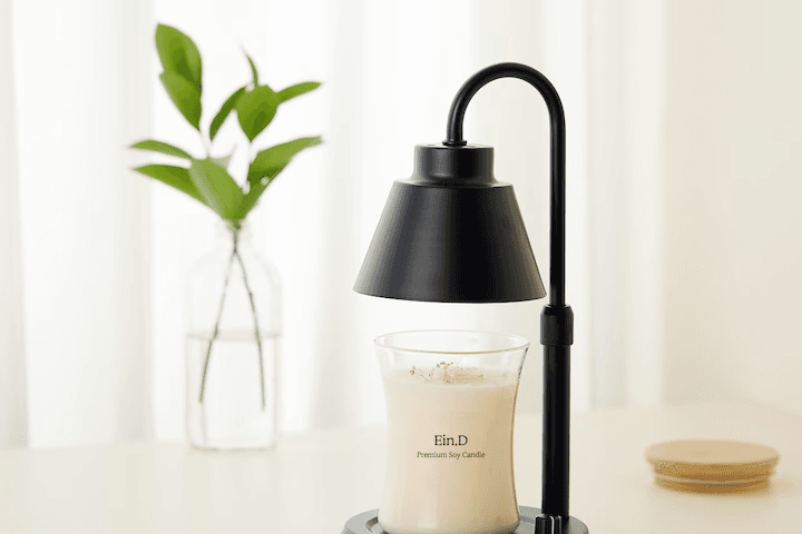 프리저브드 _ 미니안개 디자인 소이(콩)캔들 + 초초 캔들워머 세트