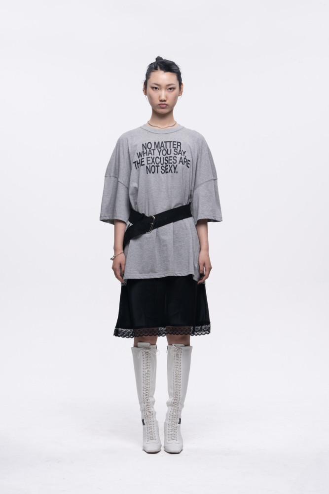 4차리오더[벨트세트]DEPC LETTERING BOXY FIT GREY