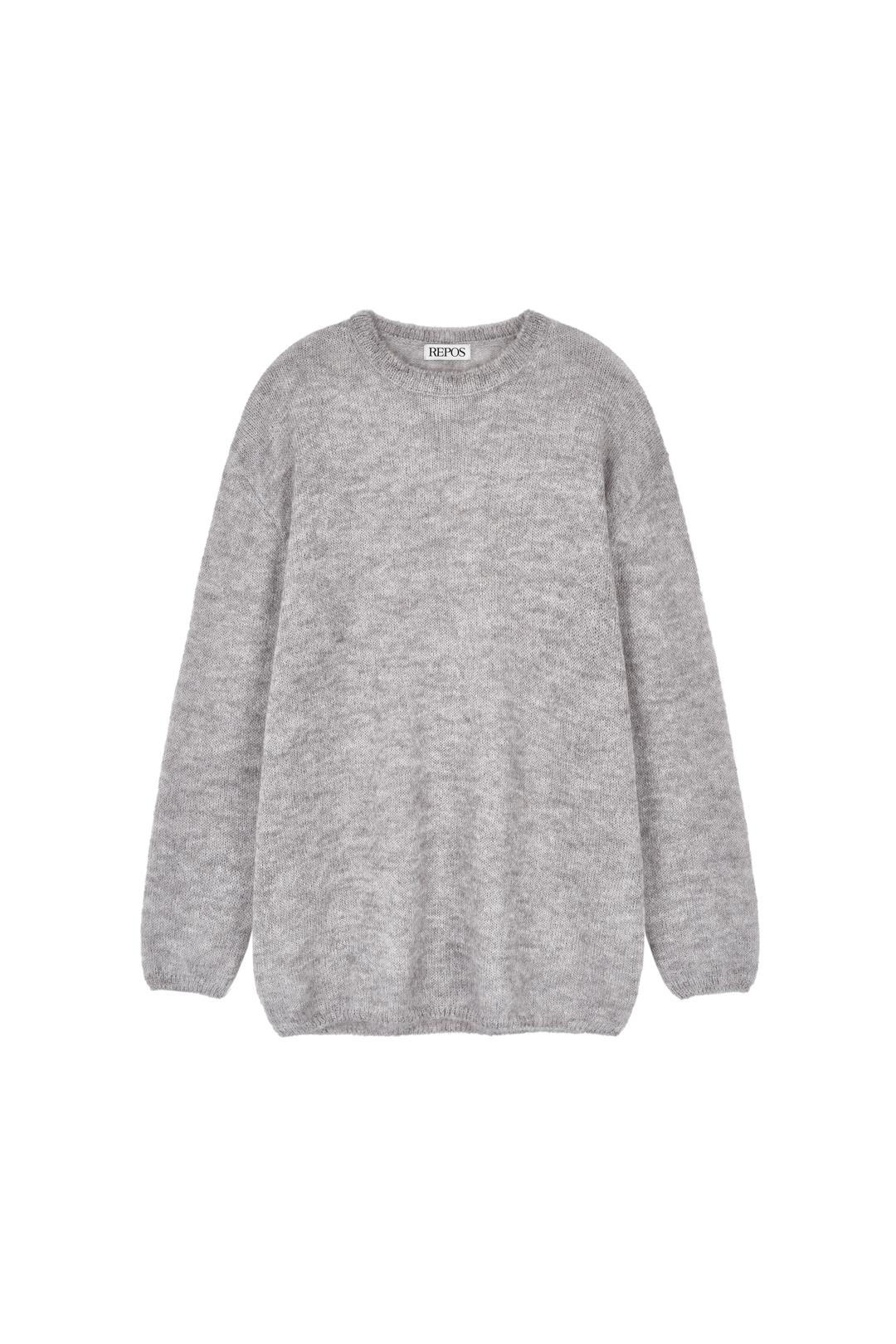 KIDMOHAIR ROUND KNIT (LIGHT GREY)
