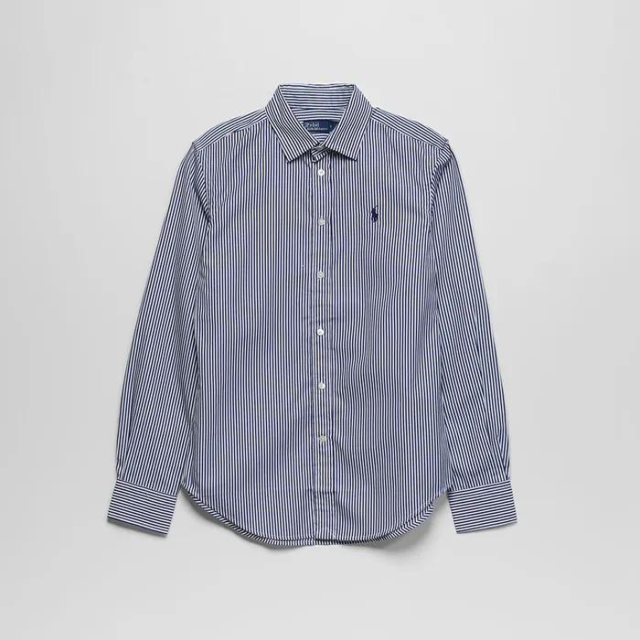 스트라이프 코튼 셔츠 (WHITE)