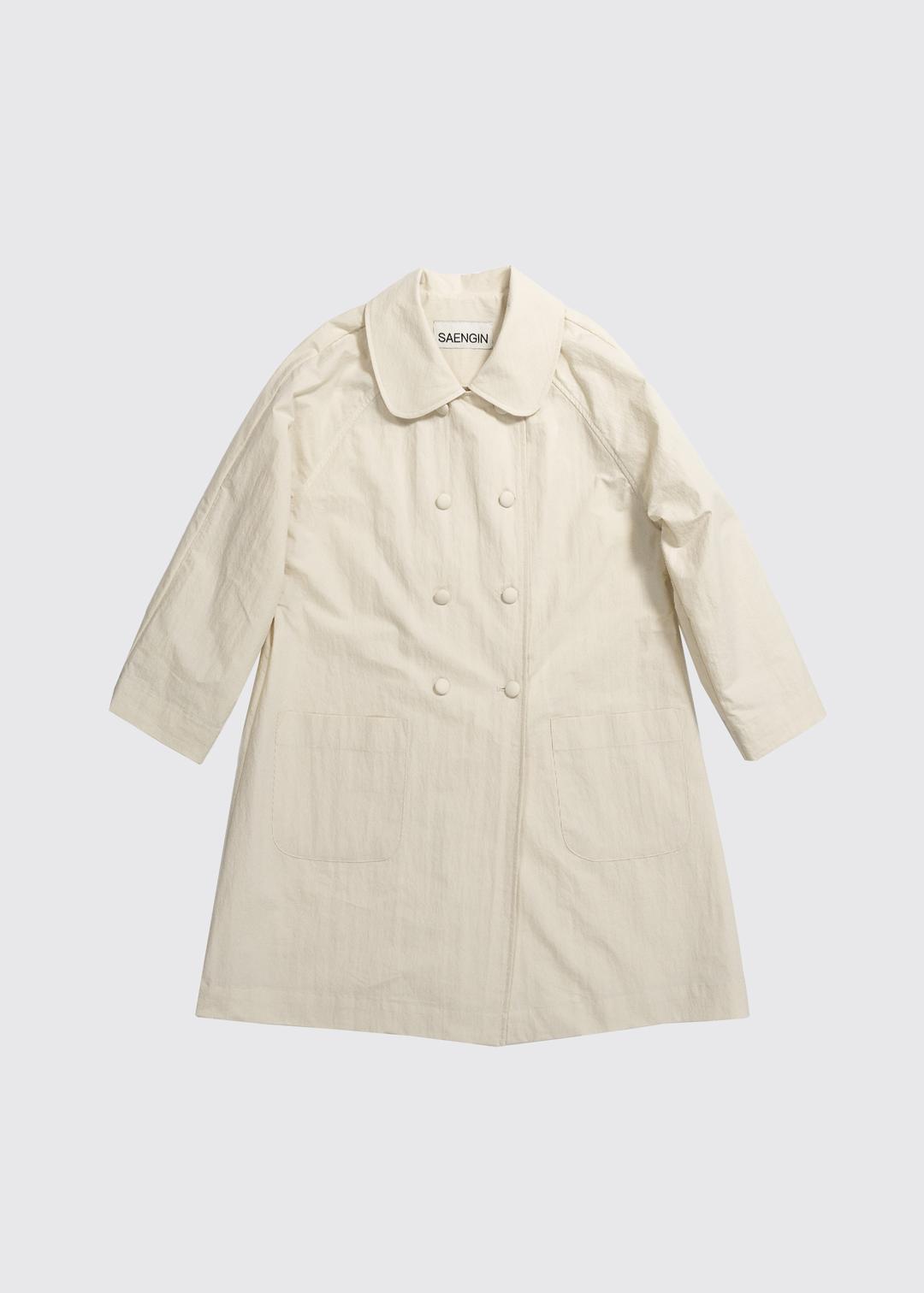 DOUBLE TINY ORGANIC TRENCH COAT - IVORY