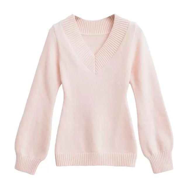 babypink V neck knit