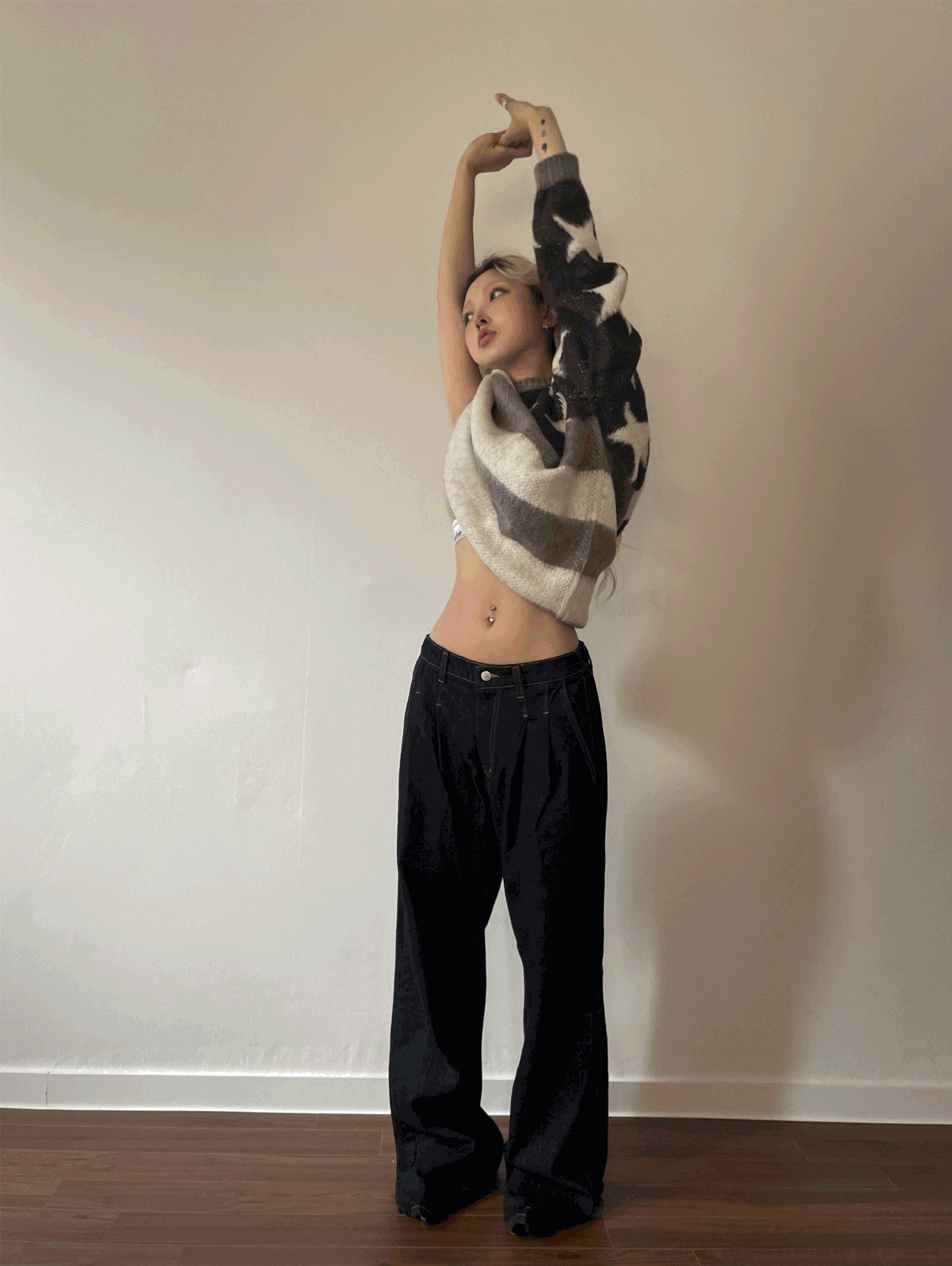 Over fit star wool knit (남여공용)