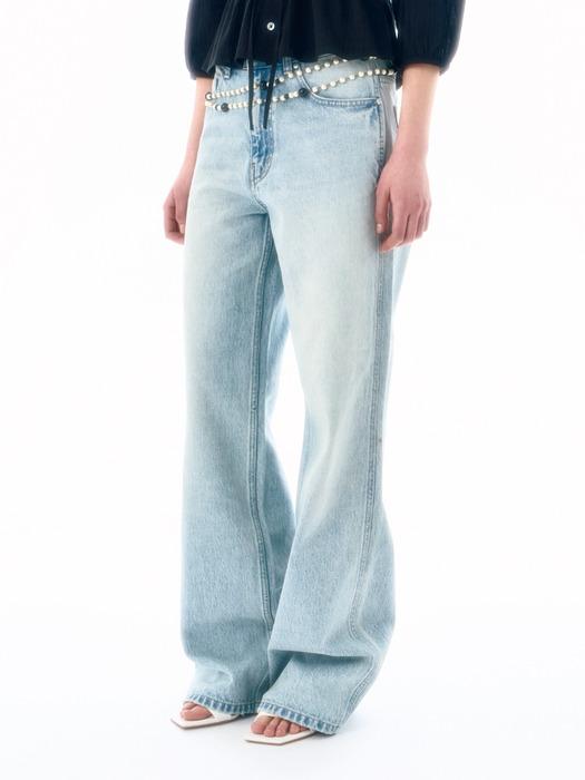 [유하 PICK] TMR WIDE DENIM JEANS LBL