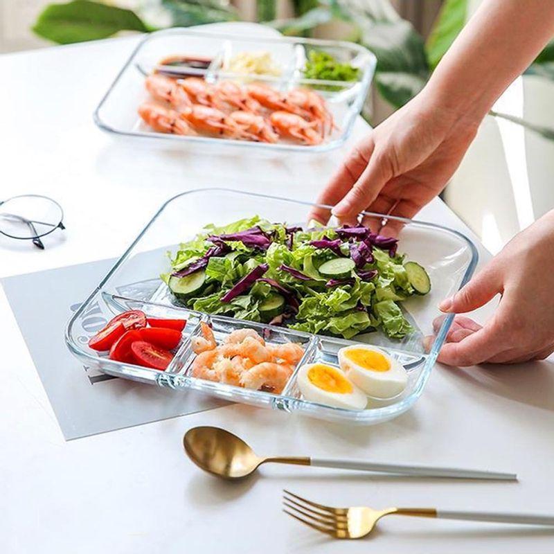 다용도 유리 나눔접시 (소/대)