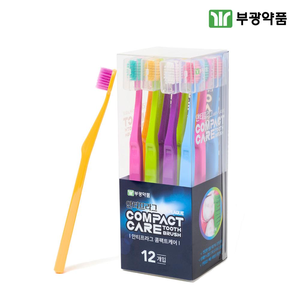 부광약품 안티 프라그 콤팩트케어 칫솔 초극세모 12개입