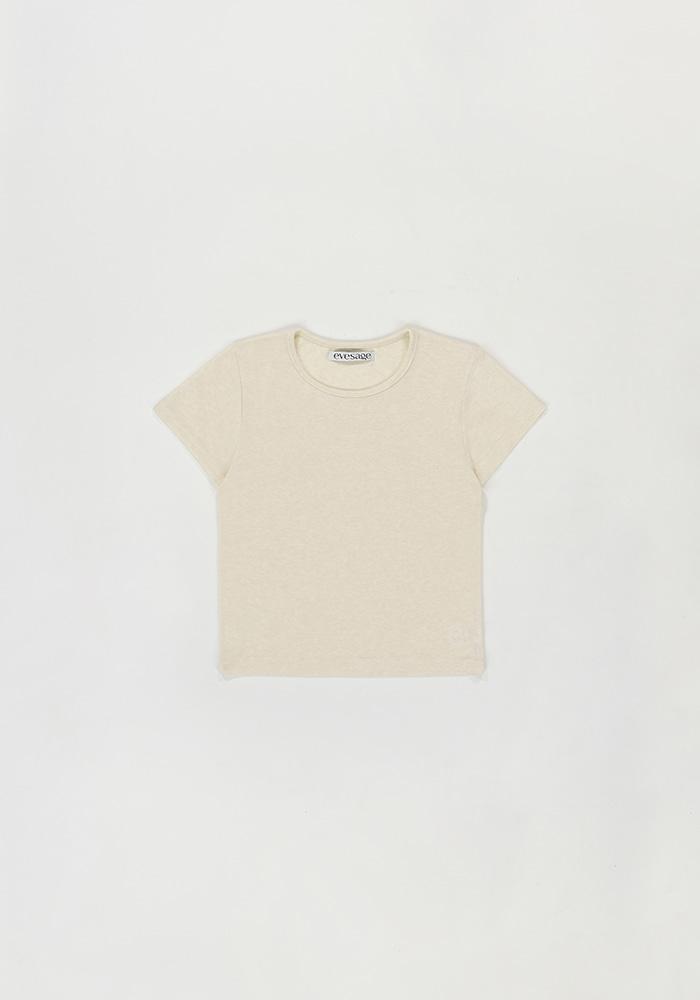Wool half tee (Ivory)