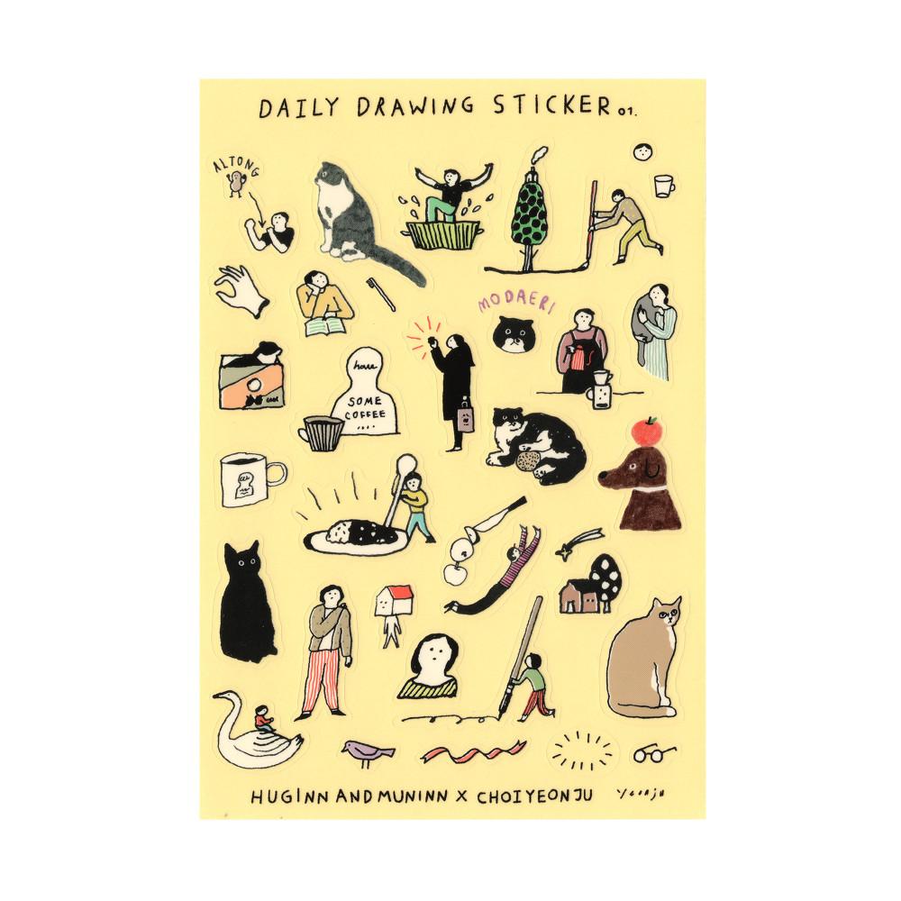 [재입고]Daily drawing 스티커 ver.01