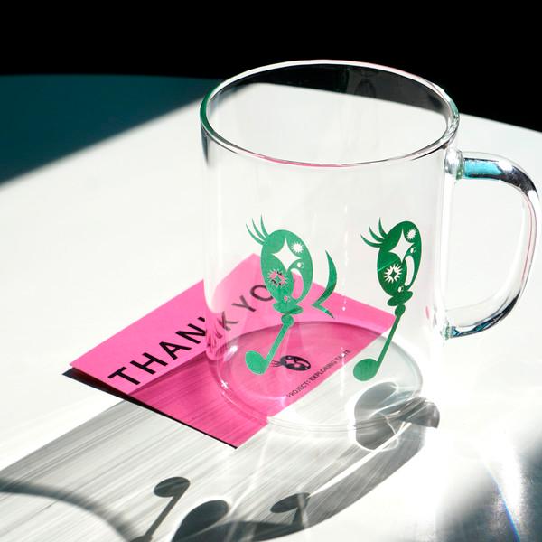 녹색 감정_내열 투명 유리컵