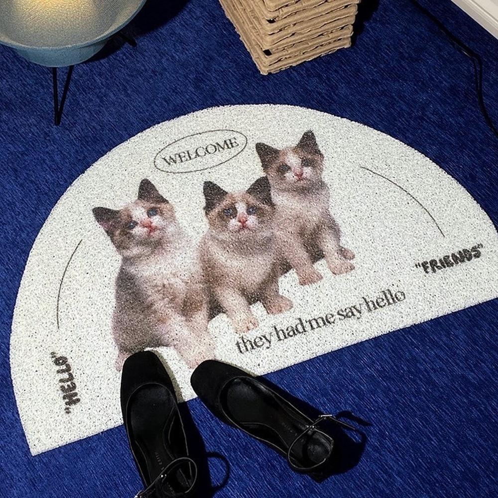 Cat Dog Welcome Rug 강아지 고양이 귀여운 웰컴 러그