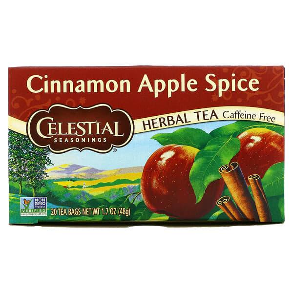 Celestial Seasonings, 허브 차, 시나몬 애플 스파이스, 카페인 무함유, 티백 20개, 48g(1.7oz)