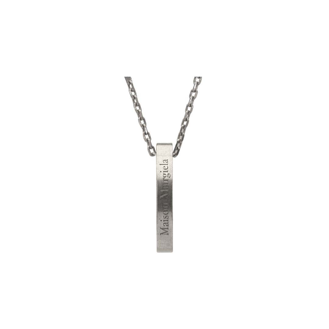 Maison Margiela Logo Ring Necklace Matte Palladium