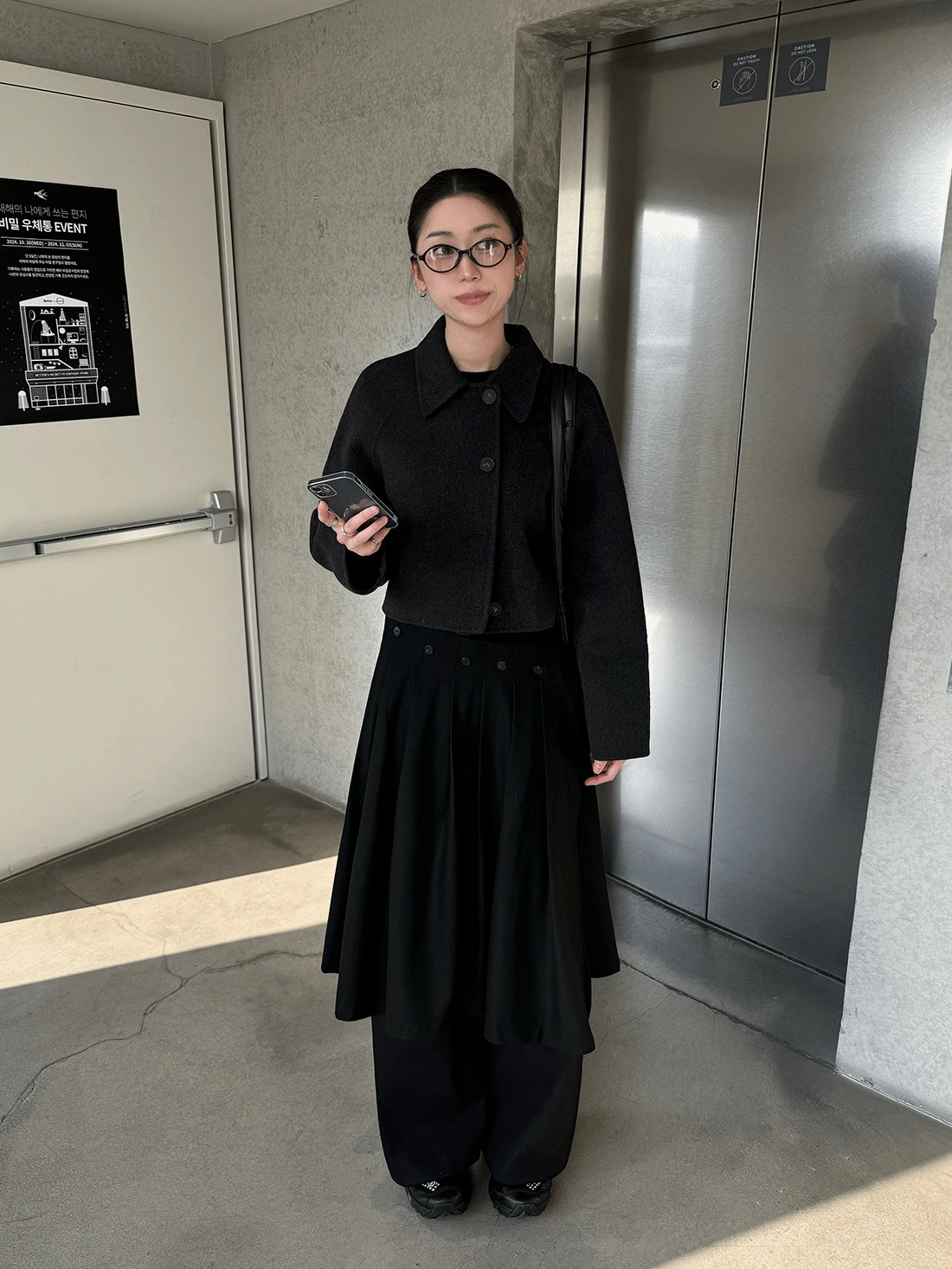 WOOL LAYERED PLEATS SKIRTS