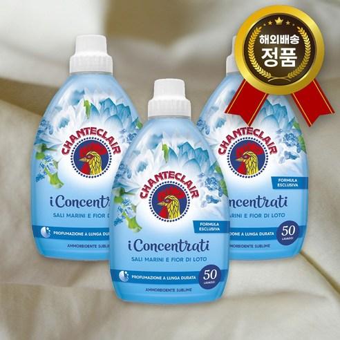 샹떼클레어 고농축 섬유유연제 씨솔트&연꽃, 1L, 3개