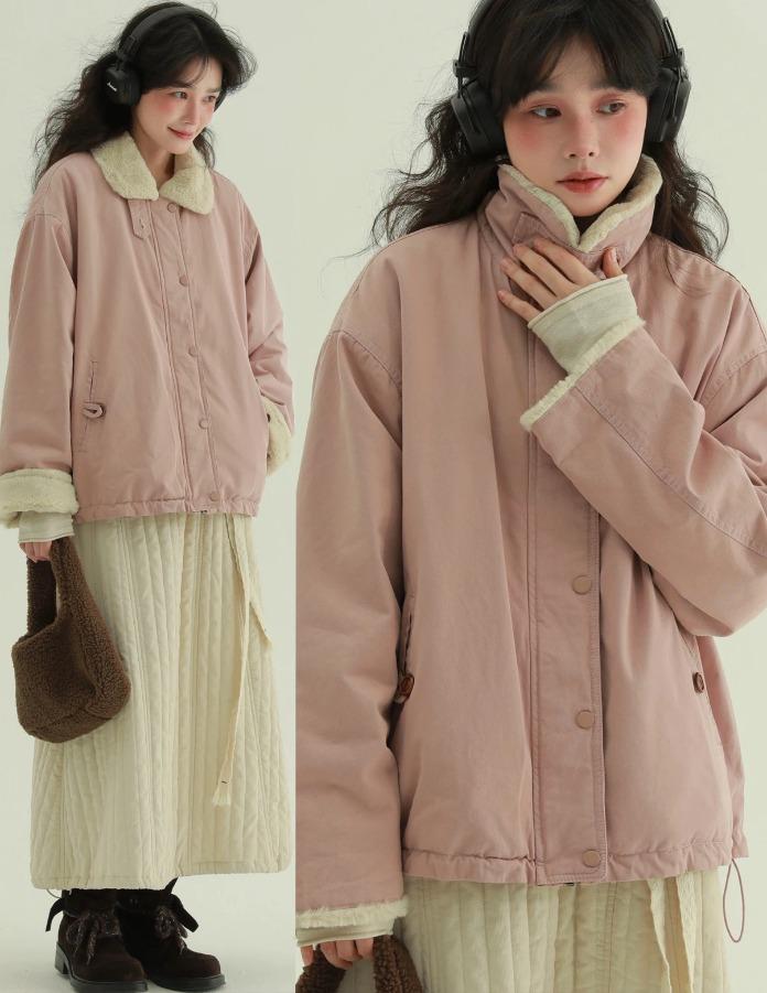 EPIC RARE "Winter Soft Cloud\" 플러시 캐주얼 자켓 (2color)